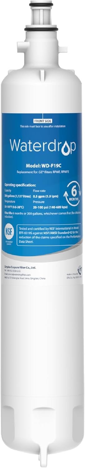 Review of Waterdrop WD-F19C Refrigerator Water Filter Replacement for GE Models