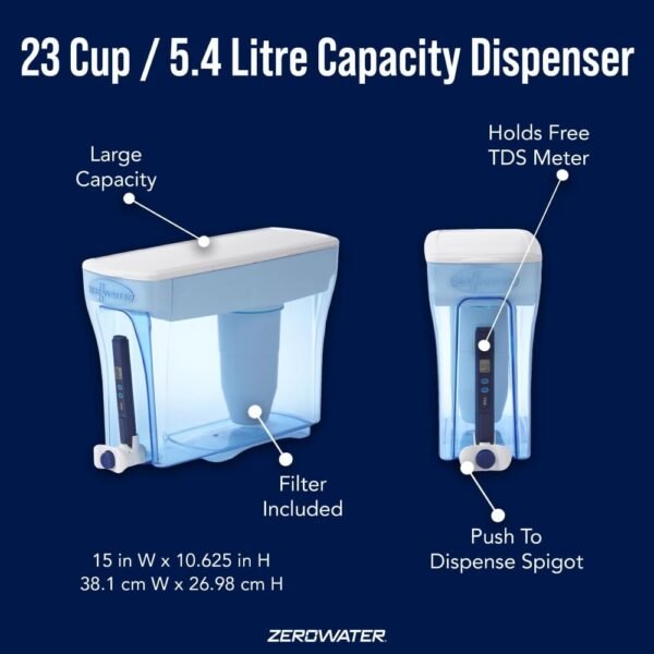 ZeroWater ZD018 23-Cup Dispenser review 5-Stage Water Filter for Pure Drinking