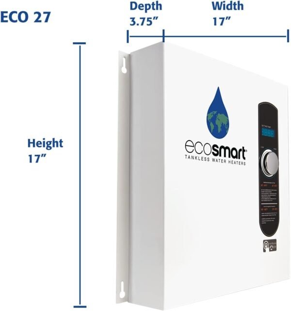 51GY96tntYS._AC_SL1000_ EcoSmart ECO 27 Tankless Water Heater Review Efficient Electric Heating for Any Home