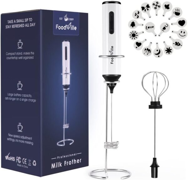 FoodVille MF05 Milk Frother Review Rechargeable USB Foam Maker for Coffee Lovers