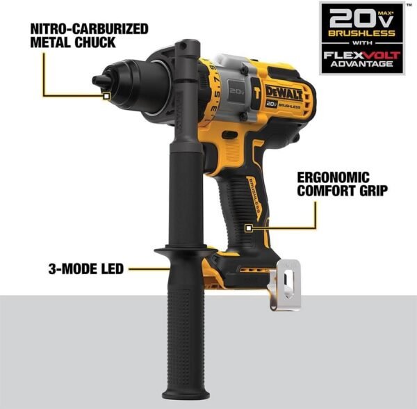51z6rJ3bqL._AC_SL1000_ DEWALT FLEXVOLT ADVANTAGE 20V MAX Hammer Drill DCD999B review for powerful cordless performance