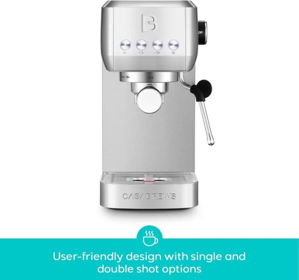 Casabrews 3700 Espresso Machine Review Sleek Semi-Automatic Coffee Maker with Milk Frother