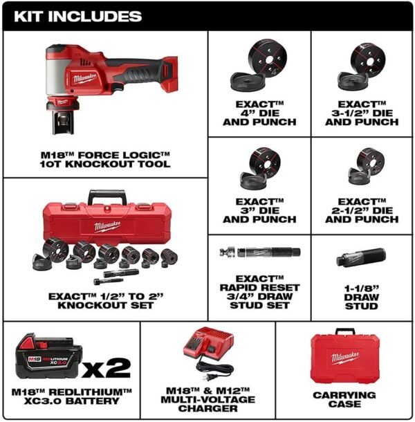 61DaH-AkK8L._AC_SL1000_ Milwaukee M18 Forcelogic 6T Knockout Tool review powerful compact solution for tough jobs