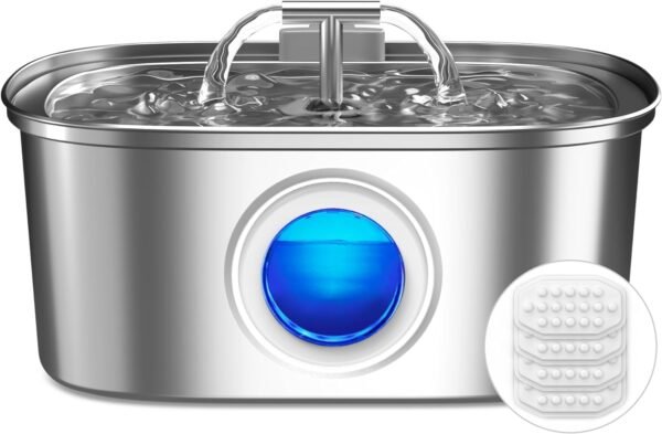 Rellaty Stainless Steel Cat Water Fountain review 108oz capacity with ultra-quiet pump