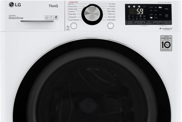 LG WM3555HWA washer dryer combo review compact design with smart features and steam cleaning