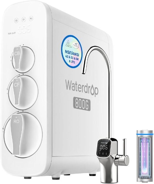 61L5Z8hPU4L._AC_SL1500_ Waterdrop G3P800 Reverse Osmosis System review high-capacity tankless water filter insights