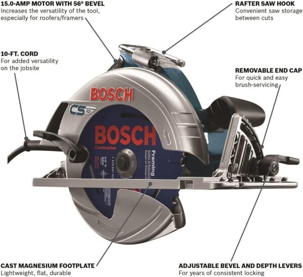 61W6MCAHMDL._AC_SL1000_ Detailed review of the BOSCH CS10 circular saw for precision and power