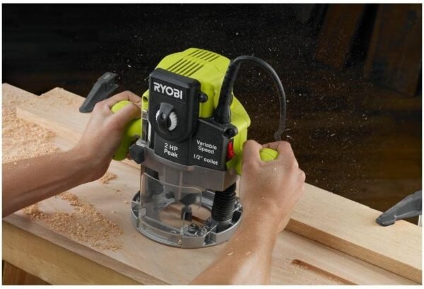 Ryobi RE180PL1G 2HP Plunge Router review powerful tool for precise woodworking