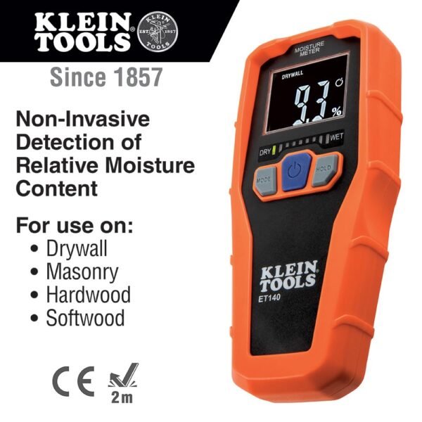 Klein Tools ET140 Moisture Meter Review for Accurate Drywall, Wood, and Masonry Testing