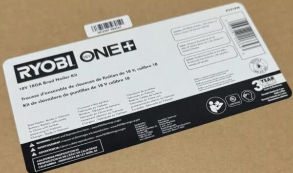 RYOBI P321 Brad Nailer Review Lightweight Cordless Power Tool with AirStrike Technology