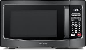 TOSHIBA EM131A5C-BS Countertop Microwave review best features, smart sensors, and performance