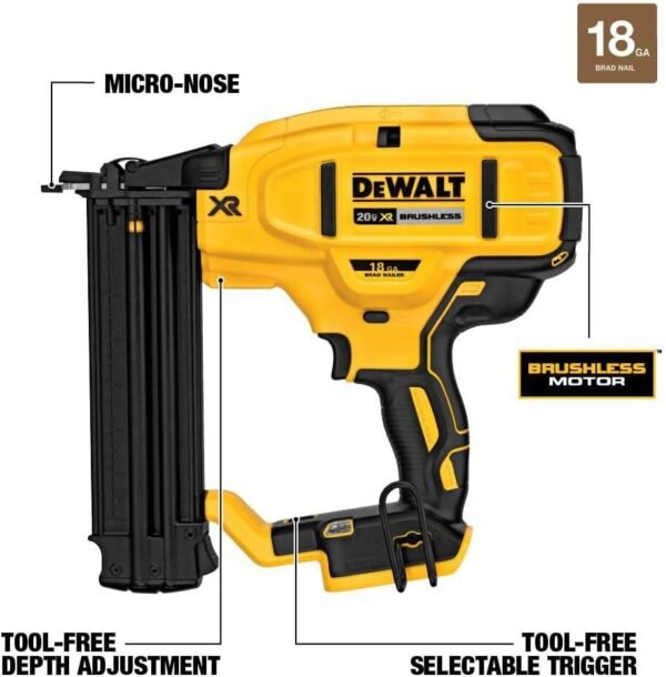 61pQQ3BZOXL._AC_SL1000_ DEWALT DCN680B Cordless Brad Nailer Review Powerful Tool for Precise DIY Projects