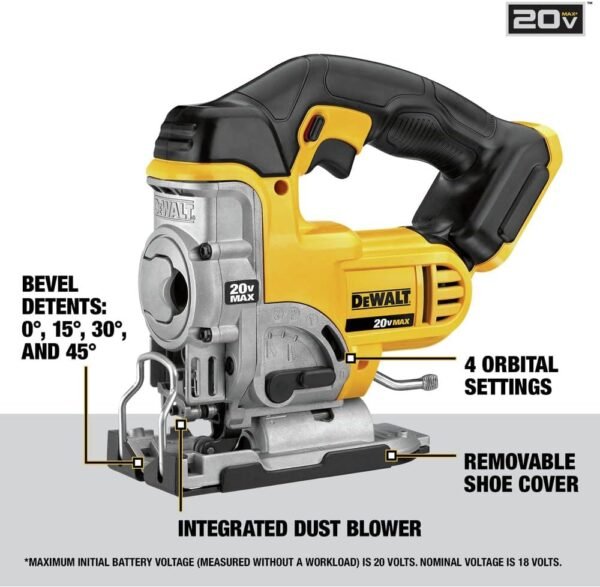 61ucgTFEHaL._AC_SL1000_ Detailed review of DEWALT 20V MAX Jig Saw DCS331B for precision cutting