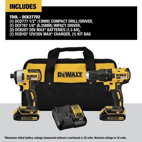 DEWALT 20V MAX Cordless Drill and Impact Driver Combo Kit review