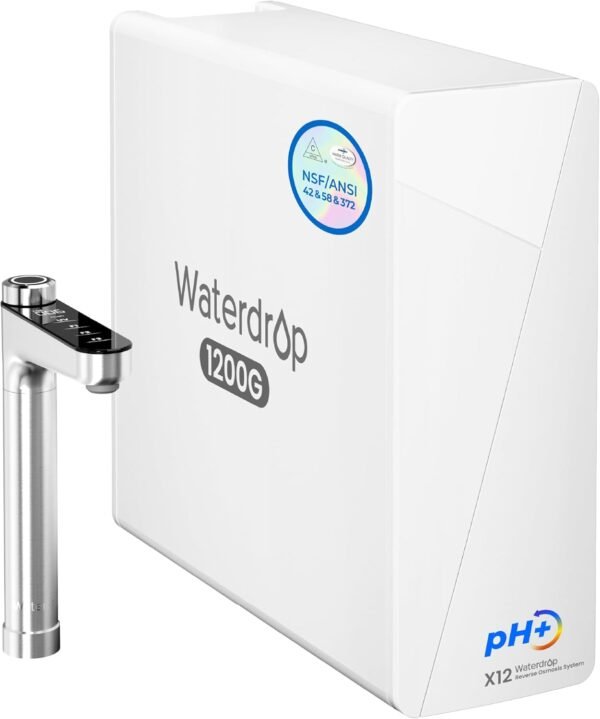 Waterdrop WD-X12-Alkaline reverse osmosis system review 1200 GPD tankless filtration