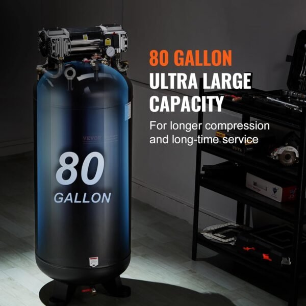 VEVOR 80 Gallon Air Compressor Review Powerful 6.5HP Model for Workshops