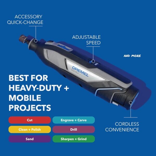 712RODKERdL._AC_SL1500_ Dremel 8240 Cordless Rotary Tool Review High-Performance Kit for DIY Projects