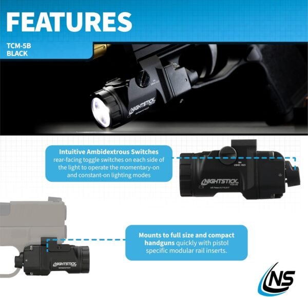 713cnfmIL._AC_SL1500_ Comprehensive review of Nightstick TCM-5B subcompact handgun light for tactical enthusiasts