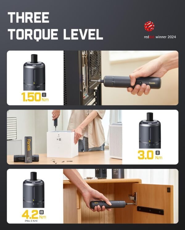 716vCet3RL._AC_SL1500_ Fanttik S1 Pro Electric Screwdriver Review Lightweight Power Tool with 16 Steel Bits