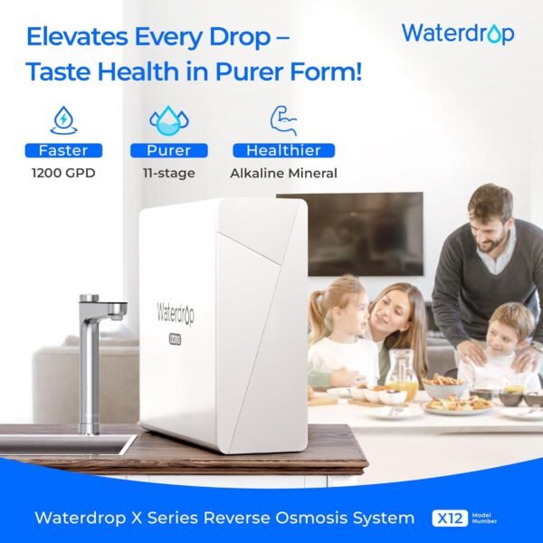 Waterdrop WD-X12-Alkaline reverse osmosis system review 1200 GPD tankless filtration