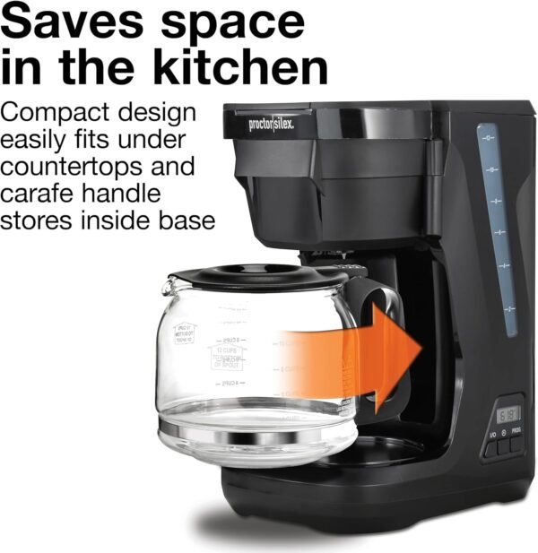 Proctor Silex FrontFill Coffee Maker Review Compact Programmable Drip Machine with 12-Cup Capacity