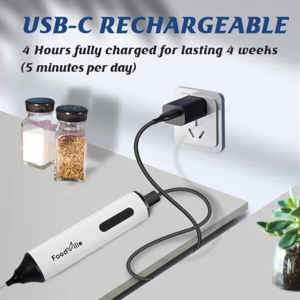 FoodVille MF05 Milk Frother Review Rechargeable USB Foam Maker for Coffee Lovers