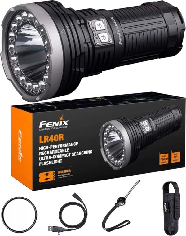 Fenix LR40R Rechargeable Searchlight Review High-Powered Torch for Outdoor Adventures