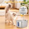 Stainless Steel Cat Water Fountain Review SEIRMEP 101oz Automatic Pet Fountain for Cats