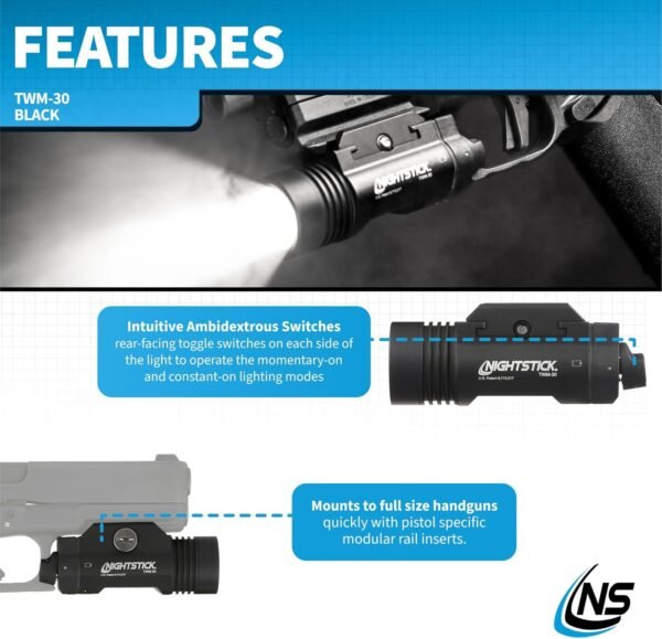 Nightstick TWM-30 tactical flashlight review with high lumen brightness and durable design