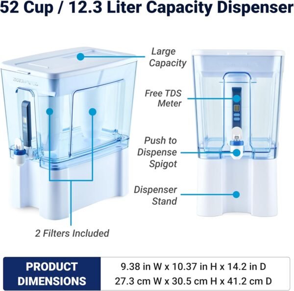 71SwJID9vzL._AC_SL1500_ ZeroWater Ready-Read 52-Cup Water Filter Dispenser Review for Purest Tasting Water