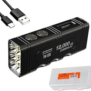 Nitecore TM12K Flashlight Review 12000 Lumen USB-C Rechargeable Tactical LED Light
