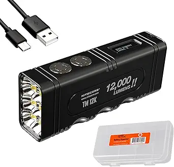 71VEbQ-4M-L.__AC_SY445_SX342_QL70_FMwebp_ Nitecore TM12K Flashlight Review 12000 Lumen USB-C Rechargeable Tactical LED Light