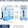 ZeroWater 22-Cup Ready-Read Water Filter Dispenser review for purest tap water taste