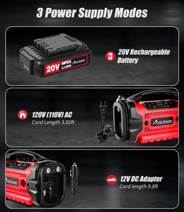 71gRnlJ3MYL._AC_SL1500_ Review of Avid Power Tire Inflator ACAP328 Portable Air Compressor for Cars and More