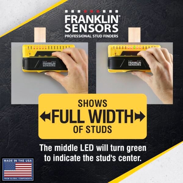 Franklin Sensors ProSensor M150 stud finder review with deep detection and wire detection