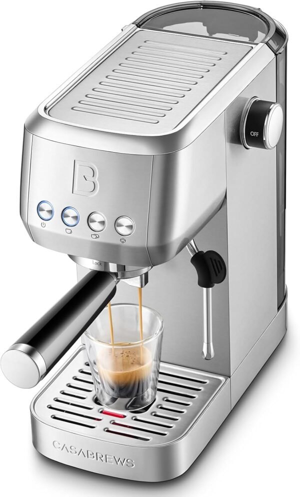 Casabrews 3700 Espresso Machine Review Sleek Semi-Automatic Coffee Maker with Milk Frother