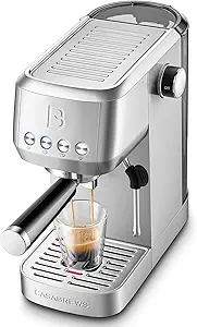 Casabrews 3700 Espresso Machine Review Sleek Semi-Automatic Coffee Maker with Milk Frother