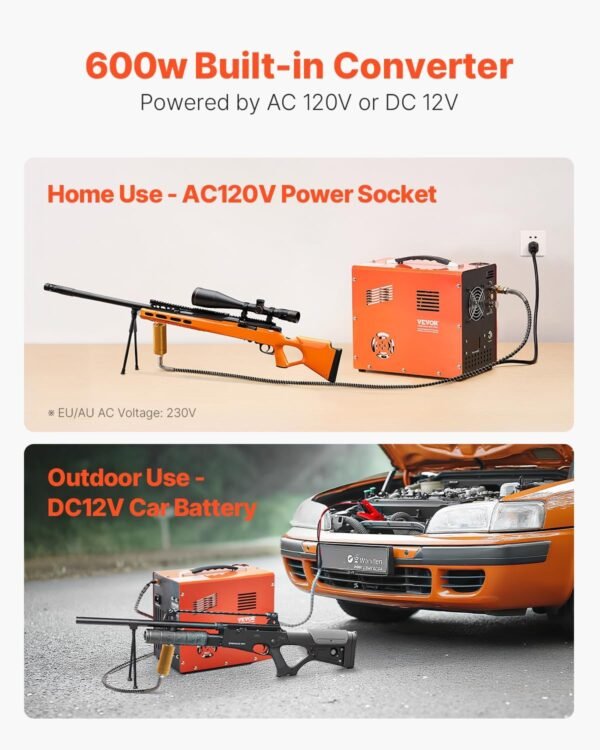 VEVOR PCP Air Compressor review Portable 4500PSI model for airguns and paintball tanks