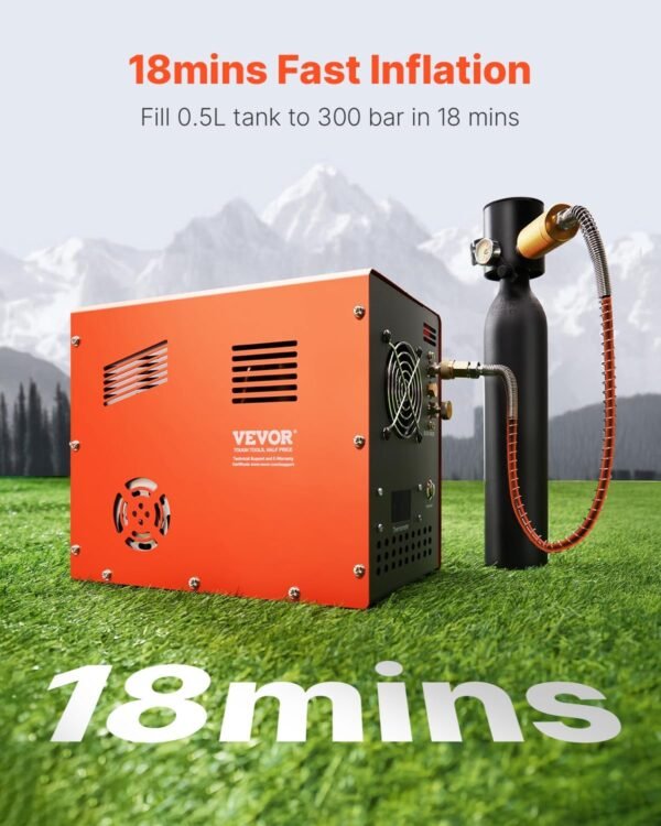 VEVOR PCP Air Compressor review Portable 4500PSI model for airguns and paintball tanks