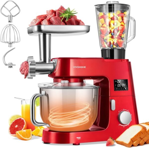 812HE-ndHJL._AC_SL1500_ VIVOHOME Stand Mixer Review Multifunctional 9-in-1 Kitchen Appliance for Baking and Cooking