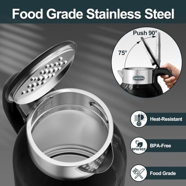 DEZIN Electric Kettle 8856 Review Best Stainless Steel Option for Tea and Coffee