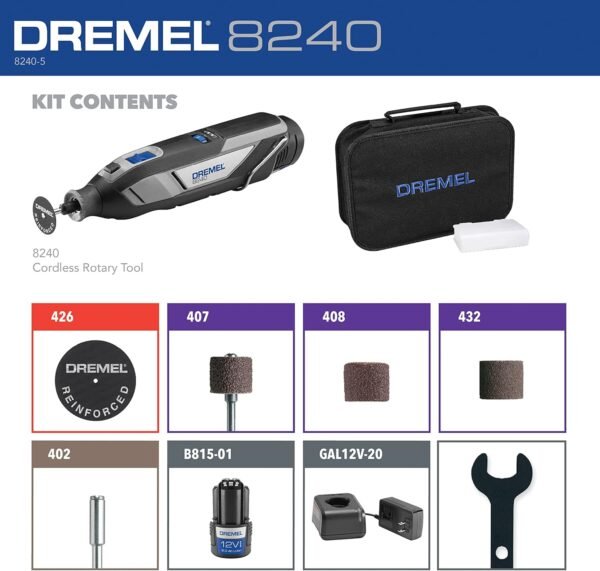 818Hx6vDcoL._AC_SL1500_ Dremel 8240 Cordless Rotary Tool Review High-Performance Kit for DIY Projects