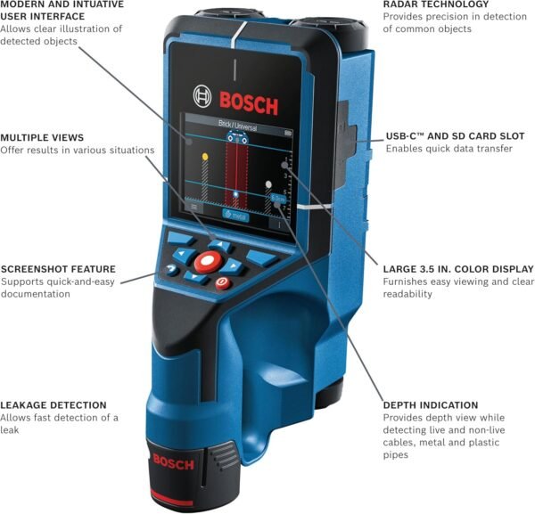 81HJyRgXUuL._AC_SL1500_ Bosch D-TECT200C 12V Max Wall and Floor Scanner review with features and performance