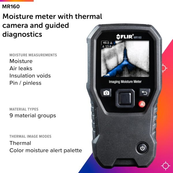 FLIR MR160 Thermal Imaging Moisture Meter review with Pin and Pinless Measurement