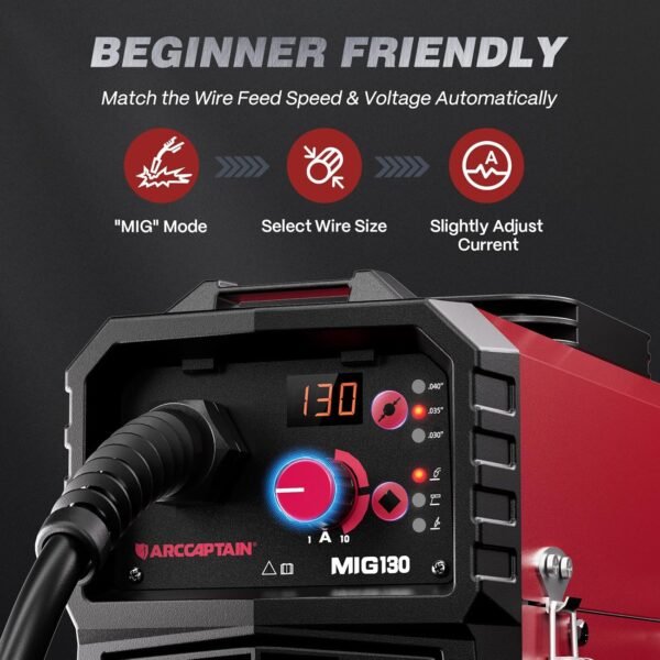 ARCCAPTAIN MIG130 Flux Core Welder Review Portable 3-in-1 Welding Machine Insights