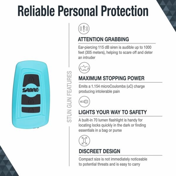 SABRE Stun Gun Review Compact 3-in-1 Safety Tool with Alarm