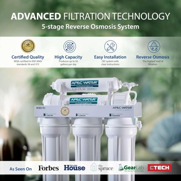 APEC Water Systems ROES-50 review of the best reverse osmosis water filter system