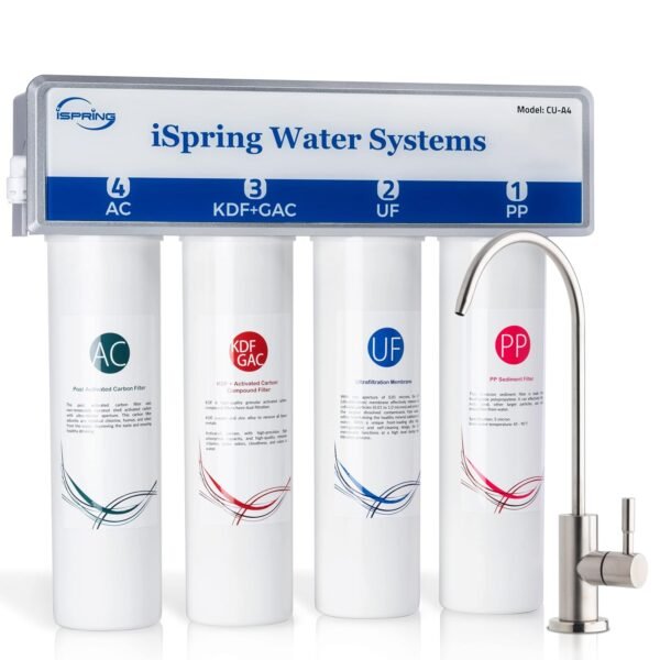 iSpring CU-A4 under-sink water filter review high-capacity ultrafiltration system for cleaner water