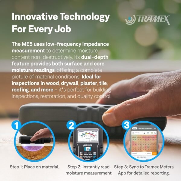 Comprehensive review of Tramex ME5 moisture meter for wood and drywall testing