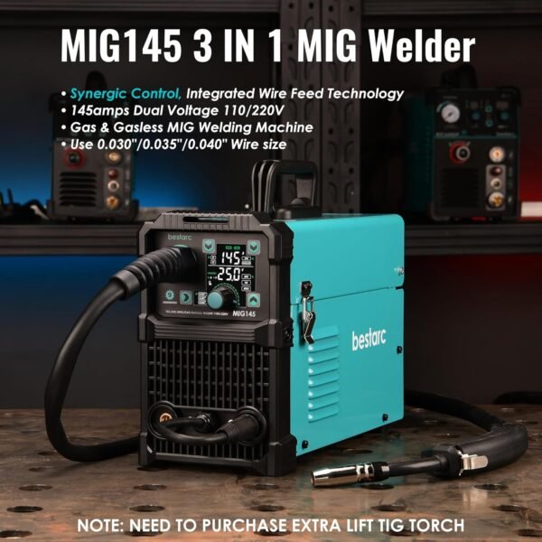 MIG welding machine review Bestarc MIG145 3-in-1 versatile welder overview